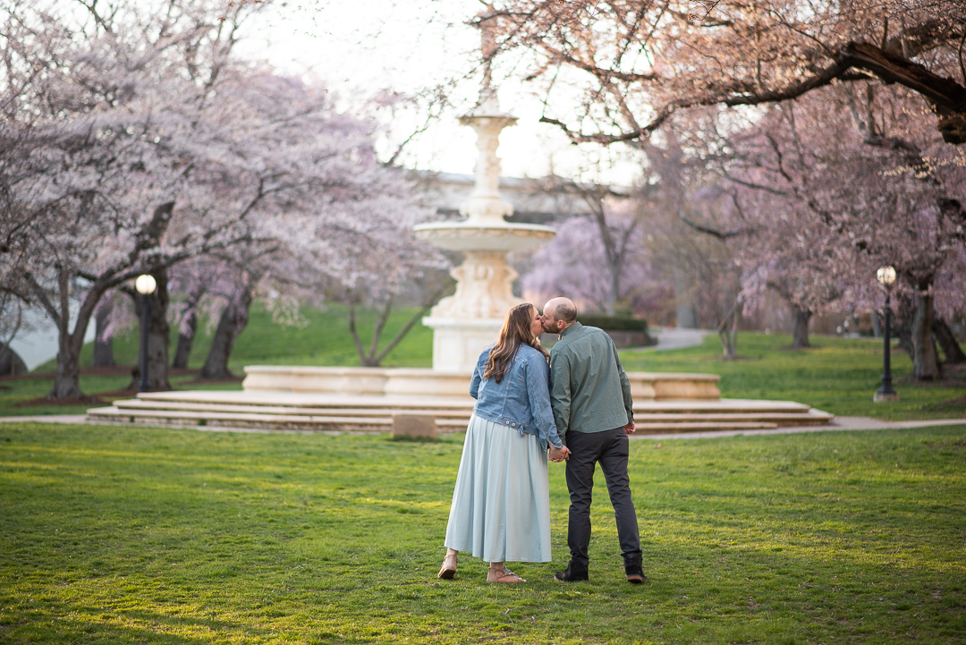 an engagement session at Brandywine Park